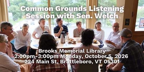 Common Grounds Listening Session with Sen. Welch