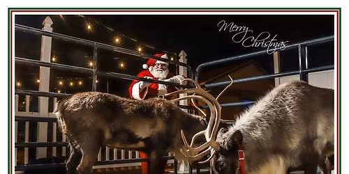 Santa and his REAL Reindeer at The OK Caf\u00e9