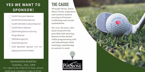 Oasis House 11th Annual Golf Scramble