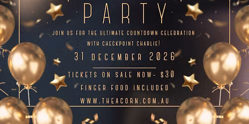 The Ultimate New Years Eve Countdown at The Acorn Bar & Restaurant 