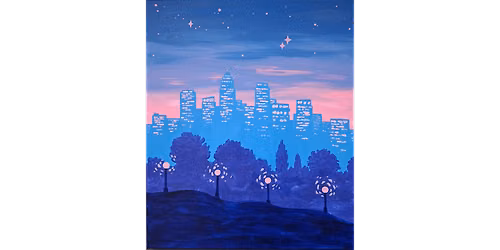 Starlit Metropolis - Paint and Sip in Houston | Classpop!\u2122