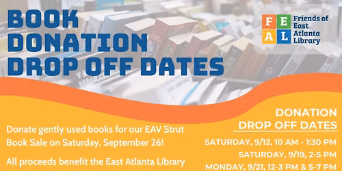 Book Donation Drop Off Dates
