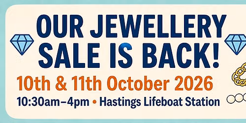 RNLI Pre-Loved Jewellery Sale 10th & 11th October 2026 
