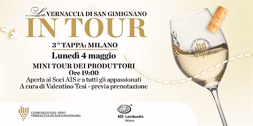 MINI TOUR DEI PRODUTTORI - Vernaccia di San Gimignano DOCG- ore 19:00