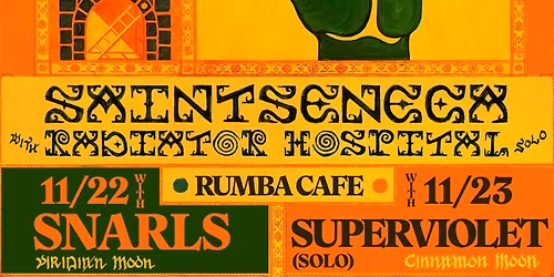 Saintseneca Album Release Show w\/ Superviolet (Solo) & Radiator Hospital...