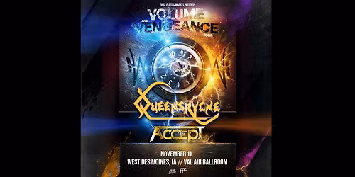 Queensr\u00ffche with Accept at Val Air Ballroom