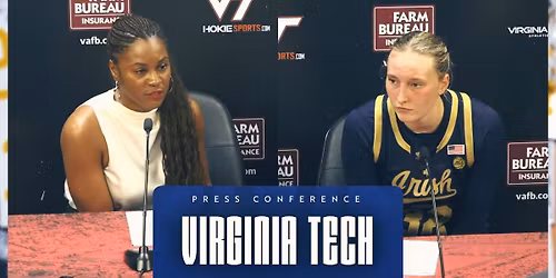 Virginia Tech Hokies at Notre Dame Fighting Irish Womens Basketball