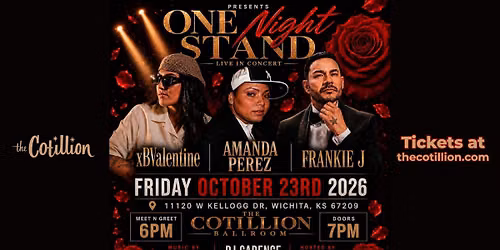 Amanda Perez w\/ Frankie J \u00b7 October 23 \u00b7 The Cotillion \u00b7 Wichita, KS