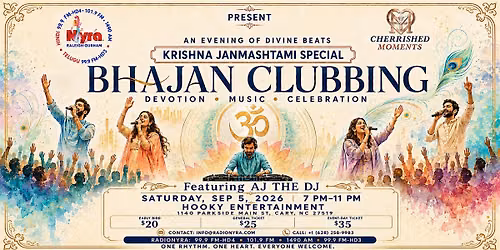 Bhajan Clubbing \u2013 Krishna Janmashtami Special ft. AJ The DJ | Cary, NC
