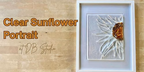 Clear Sunflower Portrait | db Studio Fused Glass