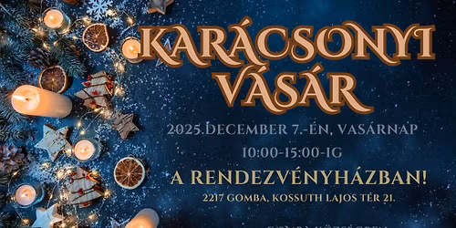 Kar\u00e1csonyi v\u00e1s\u00e1r Gomb\u00e1n a rendezv\u00e9nyh\u00e1zban