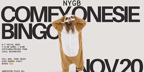 NYGB Comfy Onesie PARTY BINGO!!!!