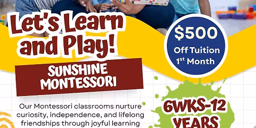 Explore Sunshine Montessori Fort Worth \u2013 Open House Nov 7th!