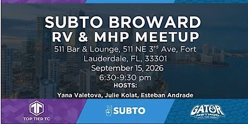 SUBTO BROWARD RV & MHP MEETUP