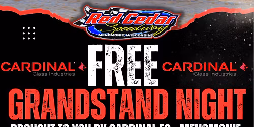 Let's Support Free Grandstand Night Red Cedar Speedway!