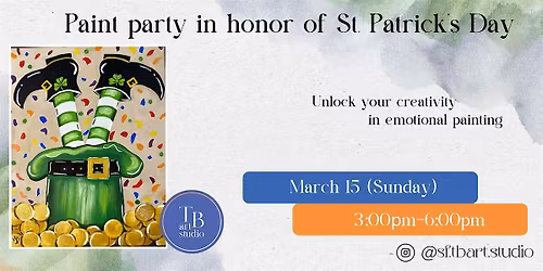 Paint party in honor of St. Patrick's Day - Paint Sip Acrylic  Workshop