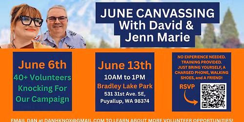June 13th Canvass For Jenn Marie Strickling & David Berg