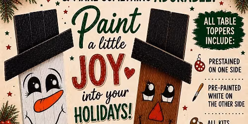 Scarecrow\/Snowman Table Topper Paint Class #2