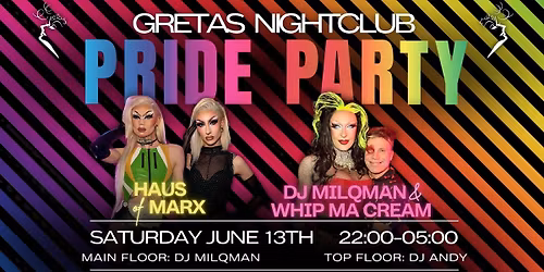 \ud83c\udf08\ud83c\udff3\ufe0f\u200d\ud83c\udf08\ud83c\udf89 PRIDE PARTY @ GRETAS NIGHTCLUB \ud83c\udf89\ud83c\udff3\ufe0f\u200d\ud83c\udf08\ud83c\udf08