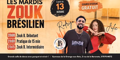 Mardis Zouk Br\u00e9silien \u00e0 Metz - by Rodrigo & Julie 