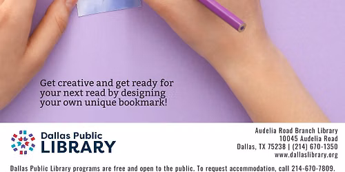 All Ages: Art for All: Bookmark Making