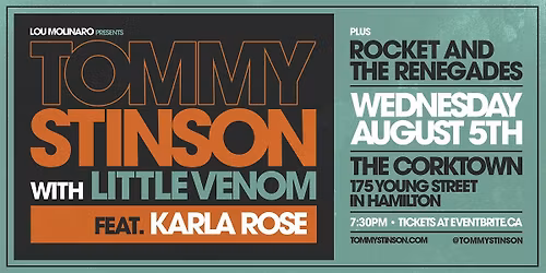 TOMMY STINSON w Little Venom feat. Karla Rose + Rocket And The Renegades