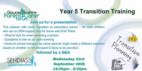 Year 5 Transition Training Session delivered by SENDIASS