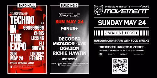Techno in the Expo + Richie Hawtin's MINUS+ - Official Movement Afterparty