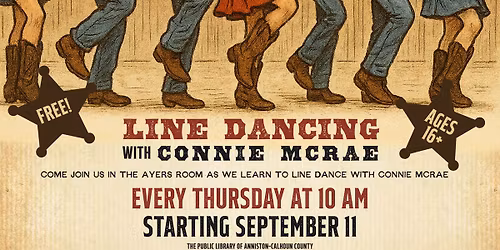 Line Dancing with Connie McRae (Ages 16+)
