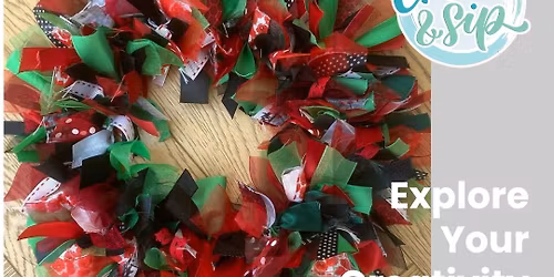 Christmas Ribbon Wreath Making