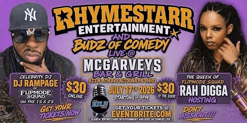 RHYMESTARR ENTERTAINMENT AND BUDZ OF COMEDY LIVE