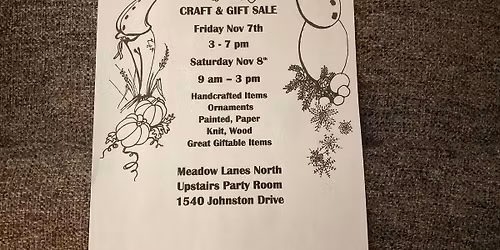 Craft and gift sale