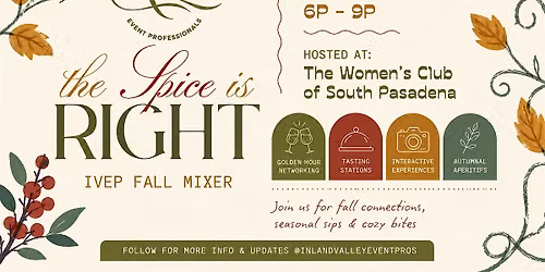 Inland Valley Event Professionals Fall Networking Mixer