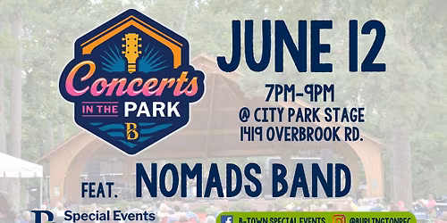 Concerts in the Park Series- June 2026