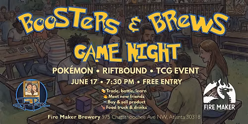 Boosters & Brews - Play, Trade, Buy and Sell - Pok\u00e9mon & Riftbound
