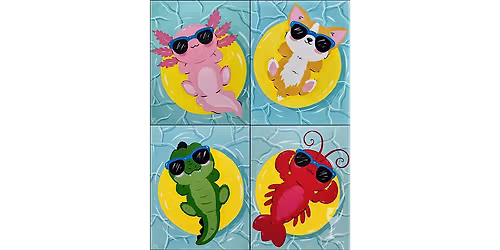 Relaxing Pool Float Buddies - Paint and Sip in Houston | Classpop!\u2122