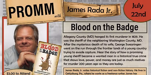 PROMM with James Rada Jr.  ($3 Per Person)