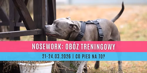 Nosework: Ob\u00f3z treningowy CoPsa dla zaawansowanych!