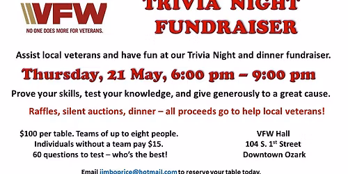 VFW Trivia Night Fundraiser