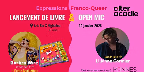 LANCEMENT DE LIVRE & OPEN MIC - Expressions Franco-Queer