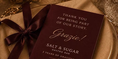 La Dolce Gratitude \u2022 Salt & Sugar - 3rd Anniversary