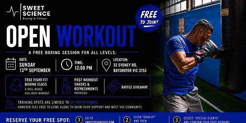 FREE BOXING GROUP CLASS! PRIZES TO BE WON!