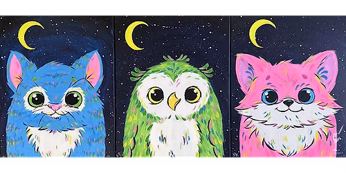 Bright Furry Friends - Paint and Sip in New Braunfels | Classpop!\u2122