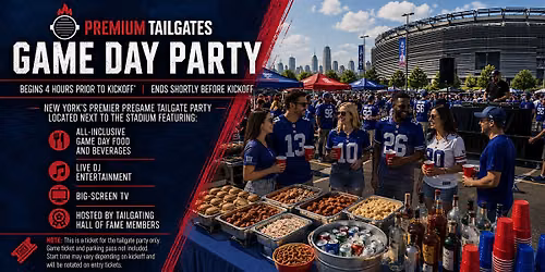 Premium Tailgate: New York Giants vs. Cleveland Browns