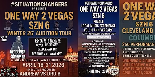ONE WAY 2 VEGAS SZN 6 CLEVELAND AUDITION WINNER & GUEST TO BE FLOWN 2 VEGAS