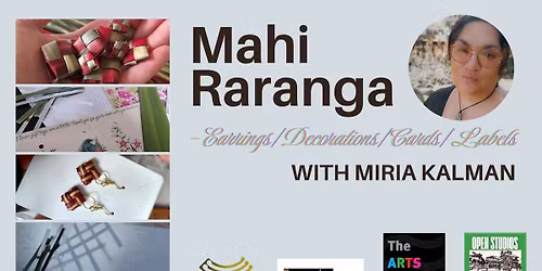 Mahi Raranga \u2013 Earrings, Decorations, Cards & Labels with Miria Kalman