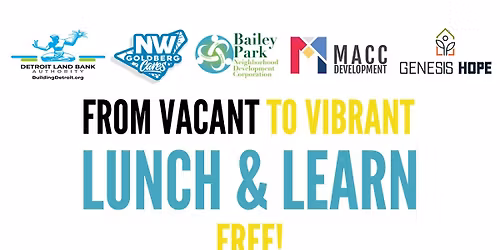 From Vacant to Vibrant Lunch & Learn