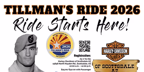 Pat Tillman Ride 2026 | SATURDAY | APRIL 4TH
