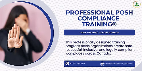 1-Day Expert-Led Professional POSH Compliance Training\u00ae in Windsor