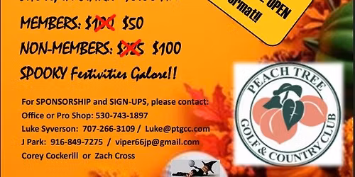 Trick or Tee 3rd Annual Golf Tournament with a Twist!!